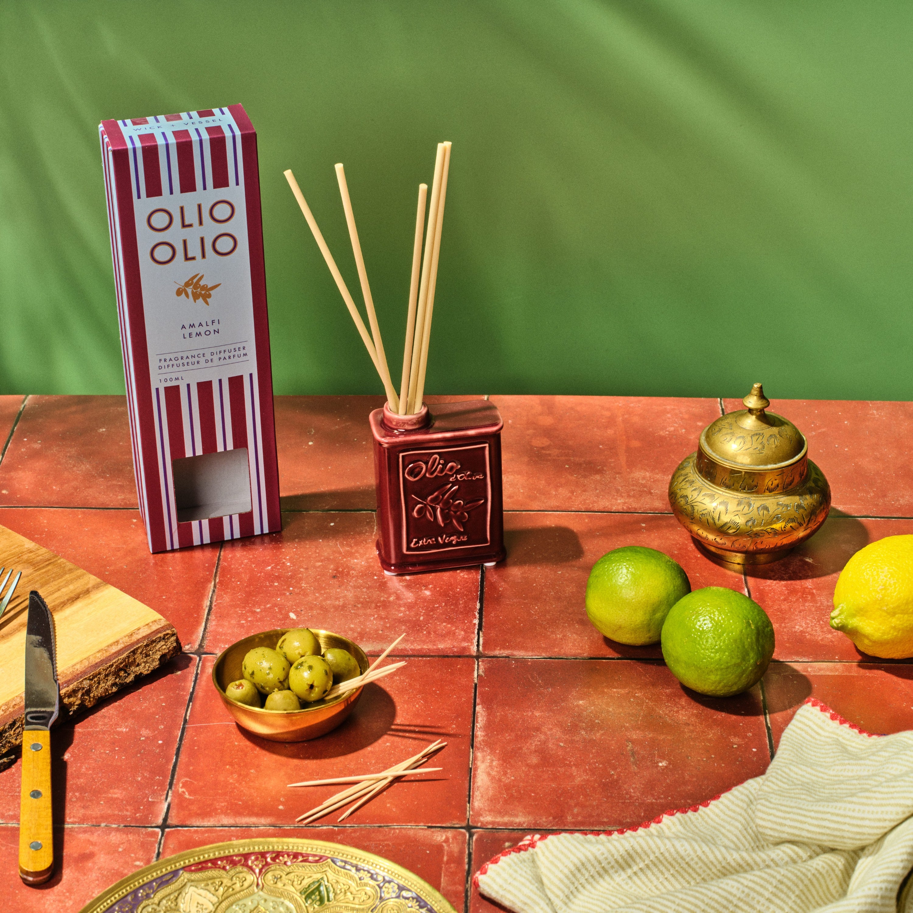 Olive Oil Burgundy 100ml Diffuser