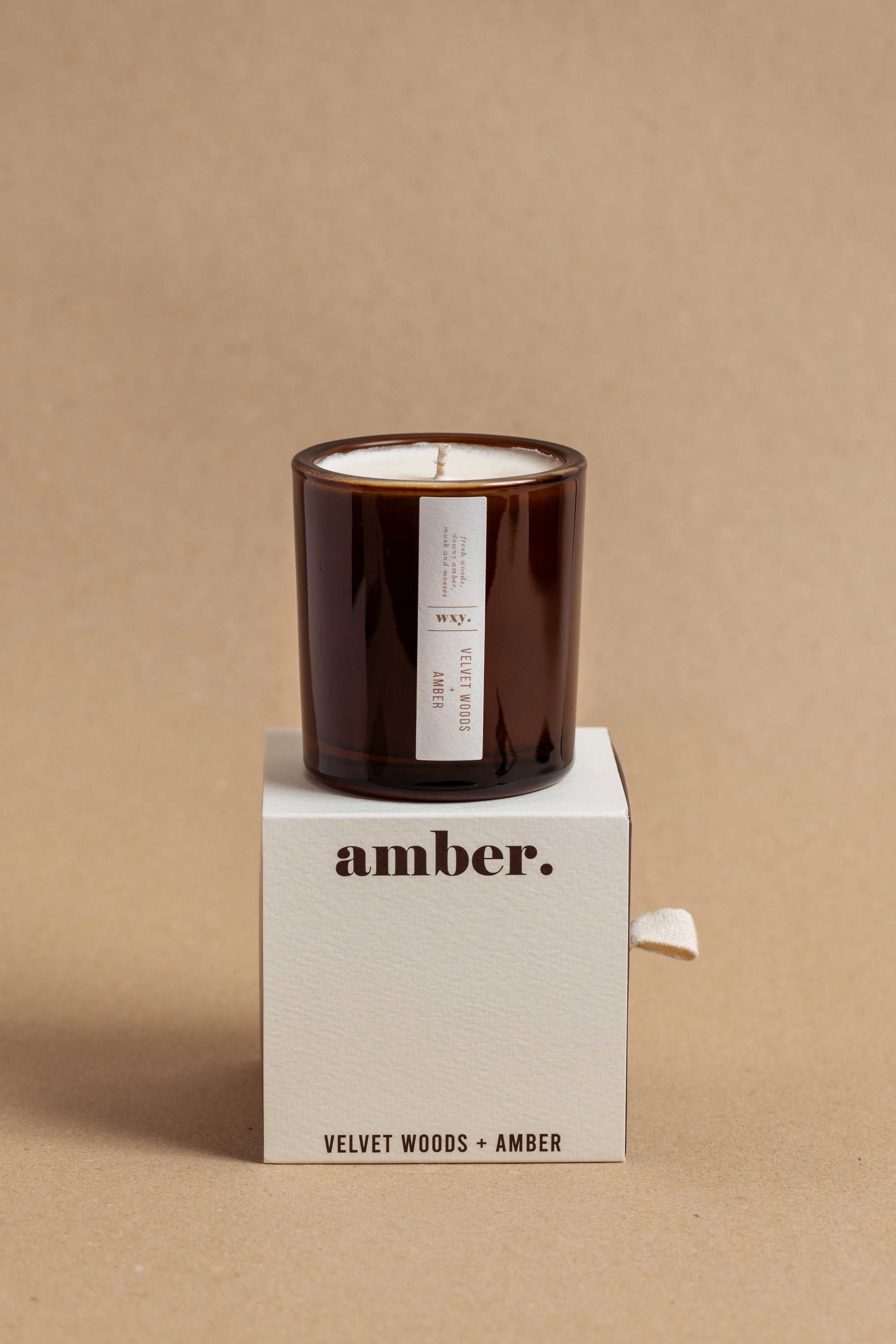 mini amber. candle