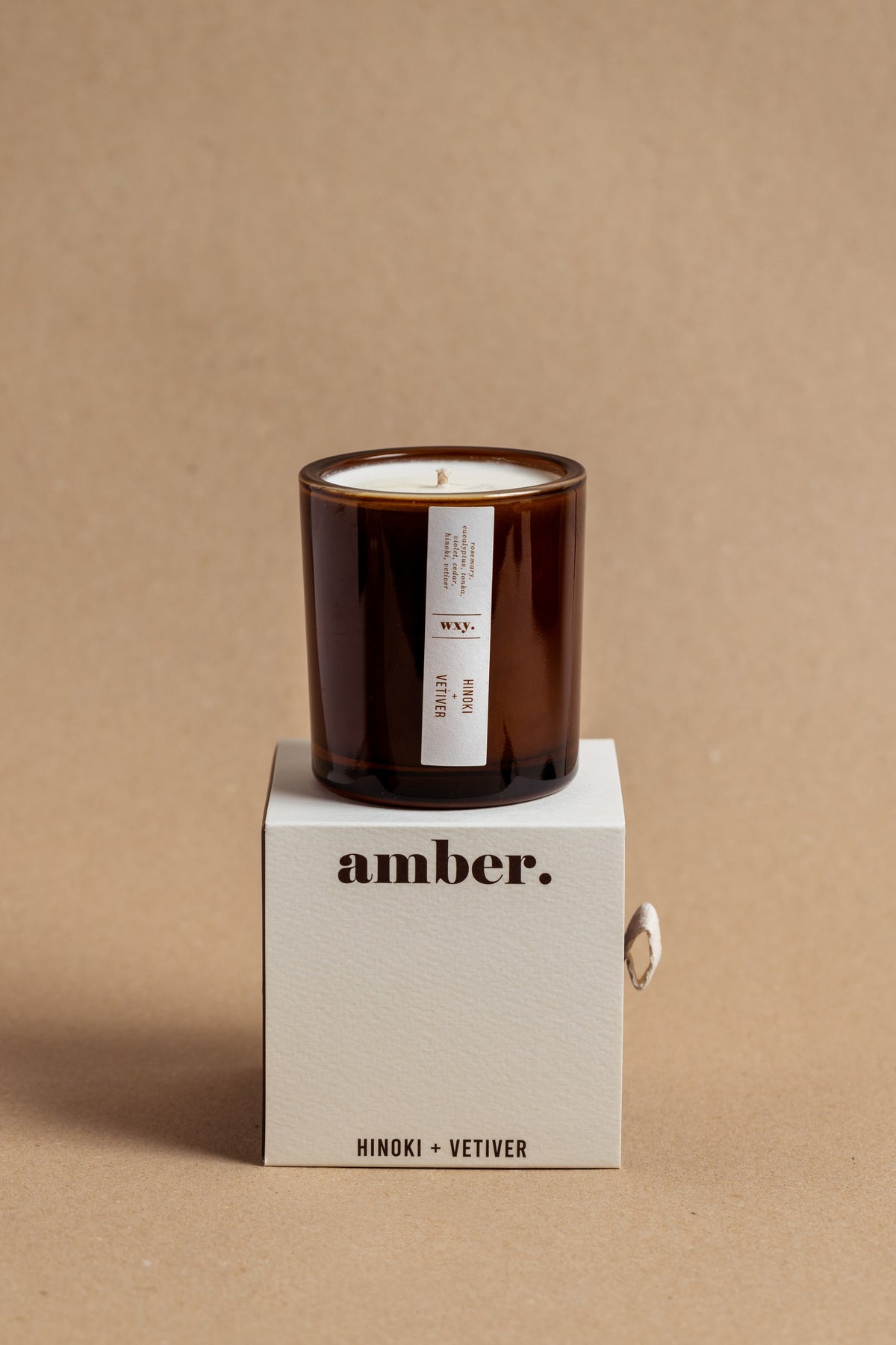 mini amber. candle